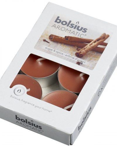 Pack of 6 Scented Tealights - Sugar and Spice