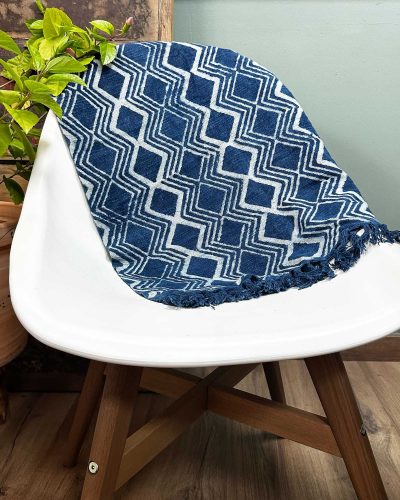 Handmade Indigo Runner - 170x60cm - Heerak Patern