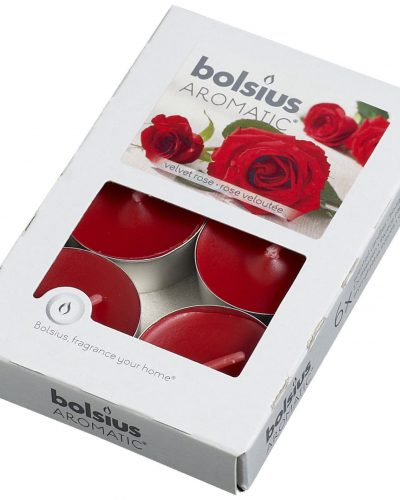 Pack of 6 Scented Tealights - Velvet Rose