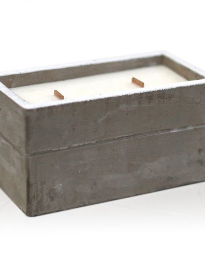Large Concrete Soy Candle  - Clove & Dark Sandal