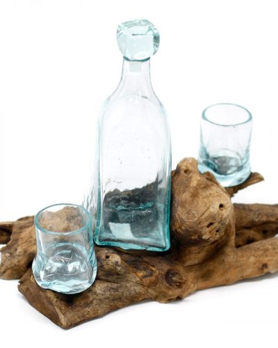 Molton Glass on Wood - Whisky Set