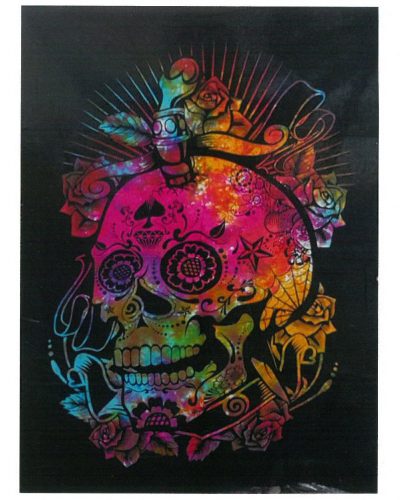 Cotton Wall Art - Day of the Dead Skull