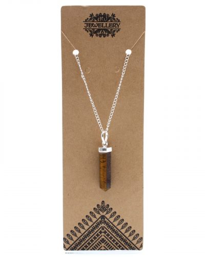 Gemstone Classic Point Pendant - Tiger Eye