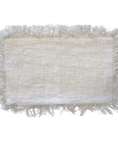 1x Linen Cushion 30x50cm with fringe