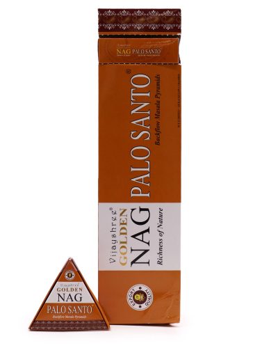 42g Jumbo Golden Nag - Palo Santo Back Flow Incense Cones