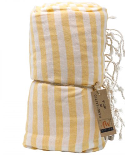 Cotton Pario Towel - 100x180 cm - Sunny Yellow