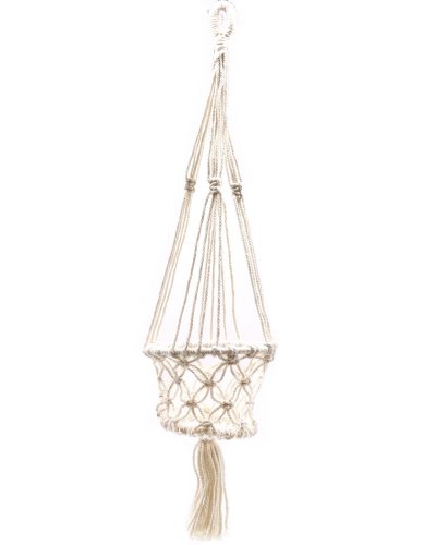 Macrame Pot Holder - Single Small Pot