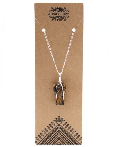 Gemstone Guardian Angel Pendant - Tiger Eye