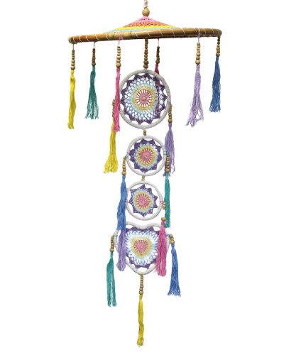 Large Drama Dreancatcher - Pastal Rainbow