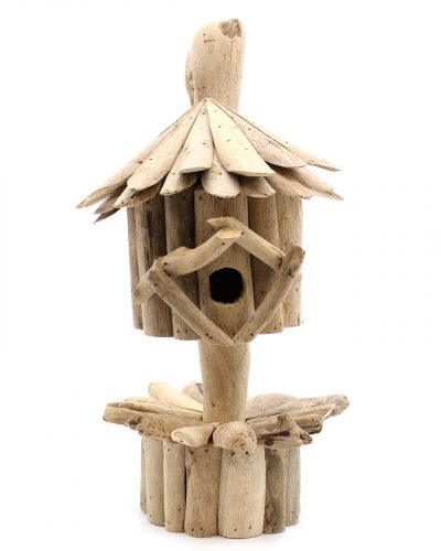 Driftwood Birdbox - On Stand