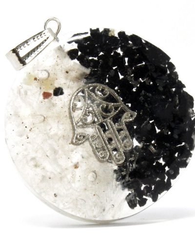 Orgonite Power Pendant - Good and Evil - Hamsa