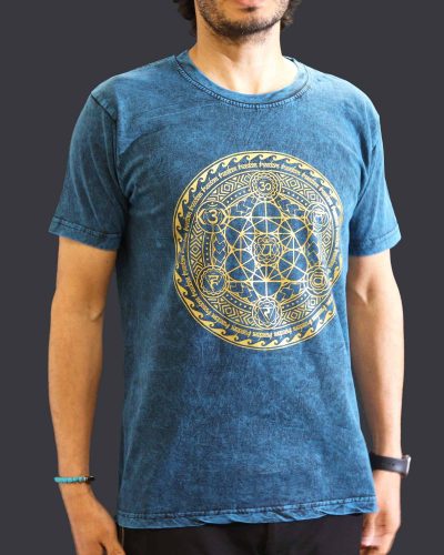 Medium Stone Washed Teashirt - Chakra - Blue