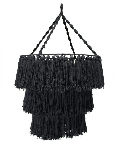 Macrame Soft Chandelier - Black