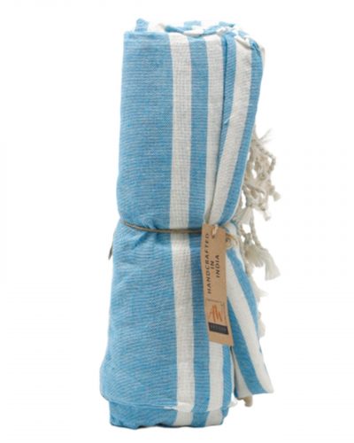 Cotton Pario Throw - 100x180 cm - Sky Blue