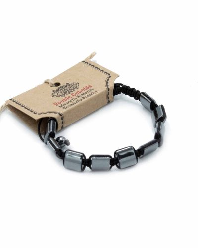 Magnetic Hematite Shamballa Bracelet -  Double Cuboids