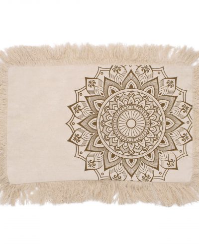 Lotus Mandala  Cushion - 30x50cm - bronze