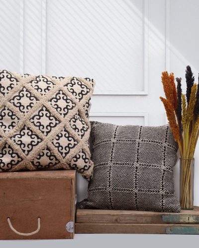 Classic Cushion Cover - Herringbone Fine Grey - 40x40cm