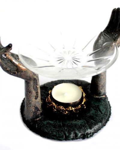 Antique Buddha - Om Hands Oil Burner