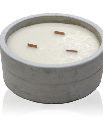 Large Concrete Soy Candle - Crushed Vanilla & Orange
