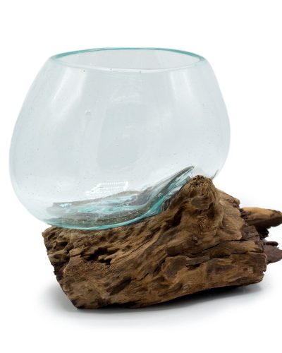 Molten Glass on Wood - Medium Bowl