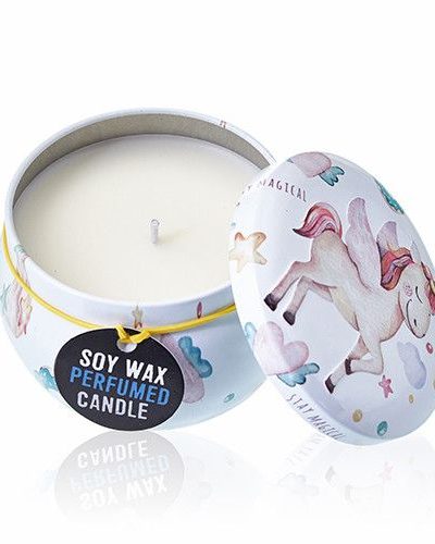 Art Tin Candle - Unicorns