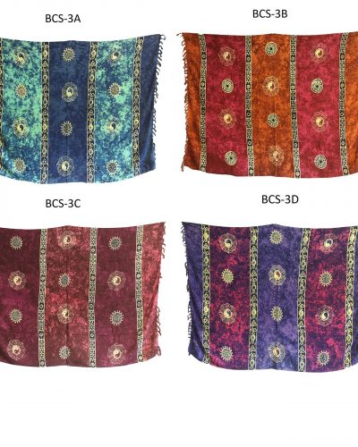 1x Bali Celtic Sarongs - Yin & Yang (4 Assorted Colours)