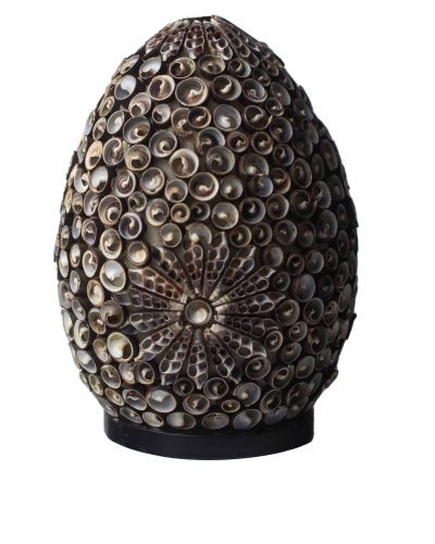 Boho Sea Shell Lamp - Chocolate Twist Oval - 20cm