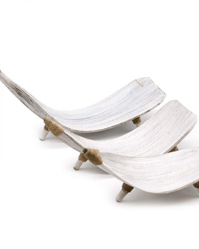 Coconut Leaf Fruit Bowl Set - Whitewash