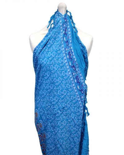 Teal Orange Mandela Sarong