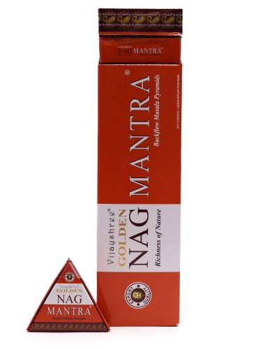 42g Jumbo Golden Nag - Mantra Back Flow Incense Cones