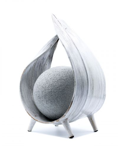 Natural Coconut Lamp - Whitewash Wrapover