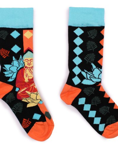 Hop Hare Bamboo Socks (36-40) - Blue Buddha & Lotus 