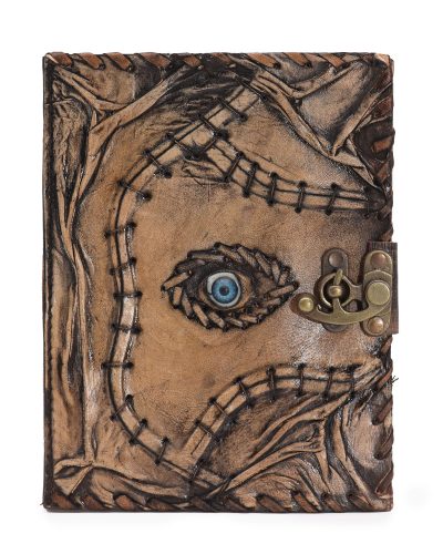 Brown Tan Book - Evil Eye Decor - 160 Deckle Edges Pages - 20x15cm