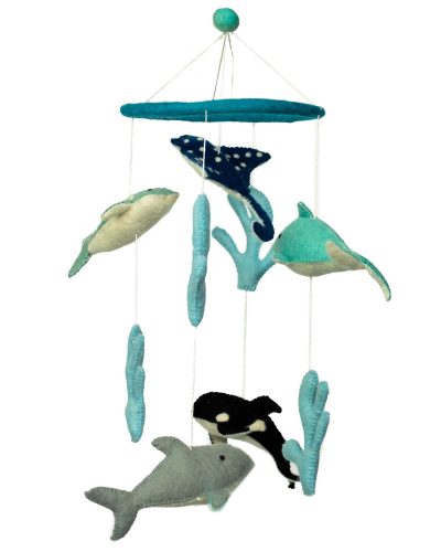 Handmade Felt Mobile - Dolphines & Sealife