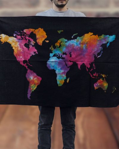 Cotton Wall Art - World