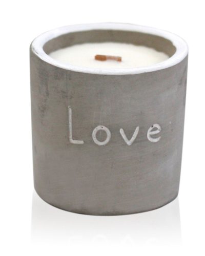 Med Concrete Soy Candle  - Love - Purple Fig and Casis