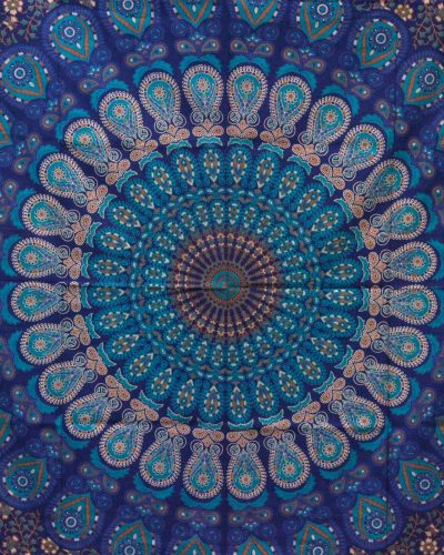 Double Cotton Bedspread + Wall Hanging - Classic Mandala 230cm x 200cm