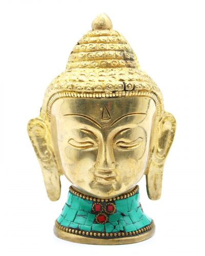 Brass Buddha Figure - Sm Head - 5 cm