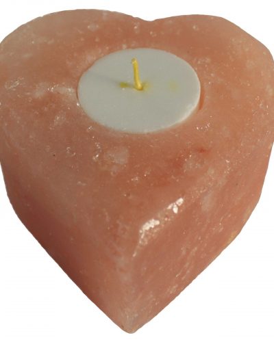 Salt Candle Holder - Med Heart