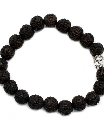 Rudraksha Buddah Bangle Mala - Dark