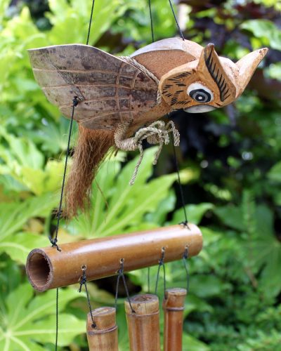 1x Coconut Owl Windchimes