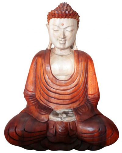 Hand Carved Buddha Statue - 40cm Hand Down