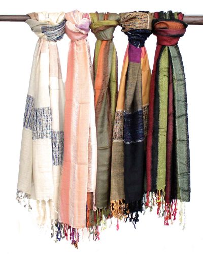 Large Indian Boho Scarves - 75x180cm - Random Greens