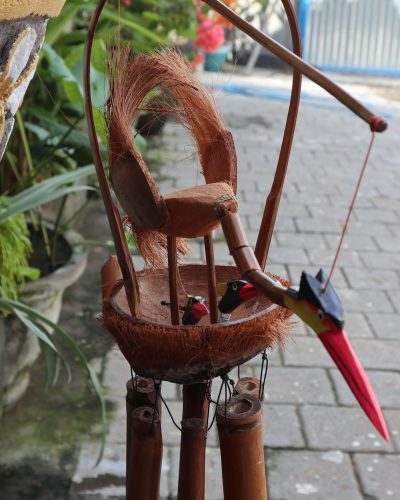 Bamboo Windchime - Natural finish - Mother and Chicks