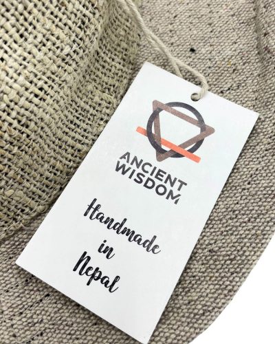 Patched and Wired Hemp and Cotton Boho Festival Hat - Natural