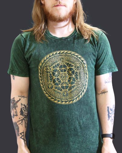 Large Stone Washed Teashirt - Chakra - Green