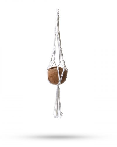 Macrame Pot Holder Classic - Natural Lrg pot