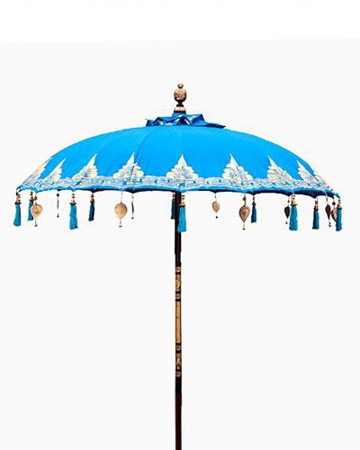 Bali Patio Parasol - Cotton - Turquoise Decor - 2m