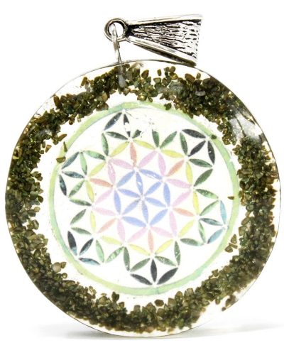 Orgonite Power Pendant - Greenstone Mandala