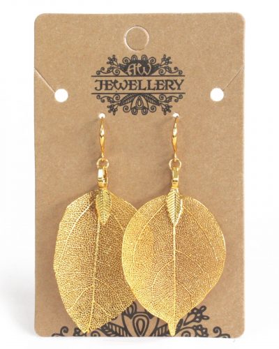 Earrings - Bravery Leaf - Gold